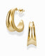Grande Valen Tapered Hoops - Gold Plate