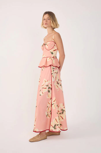 Anthurium Print Maxi Skirt