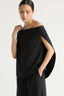 Angeli Off-Shoulder Back-Drape Blouse - Black