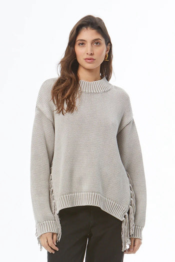 Houston Mock Neck Sweater - Harbor Grey