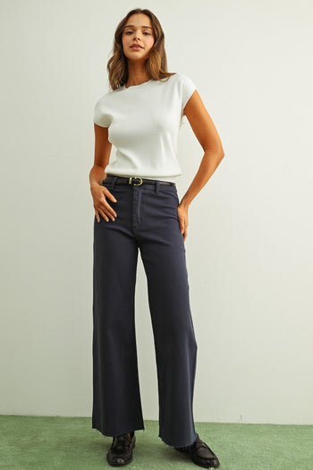 Knit Muscle Tee - White