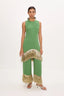 Nella Fringe Pant - Spruce Green