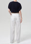 Brynn Drawstring Trouser - Black Pinstripe