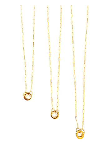 Paperclip Chain with Charm Holder - 15"-17"
