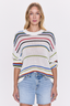 Eva - White Multi Stripe