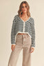 Stripe Crochet Knit Cardi