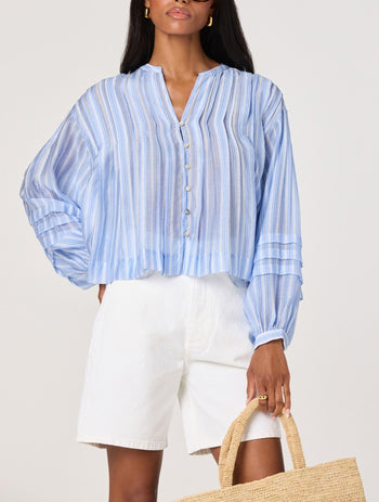 Ericka Top - Blue Stripe