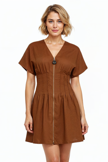 Chanelle Dress - Brown