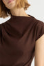 Kenny Asymmetric-Neck Tee - Chocolate