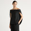 Angeli Off-Shoulder Back-Drape Blouse - Black