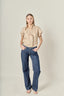 Linen Ruffle Shirt - Natural