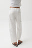 Sabrina Curved Utility Pant - White