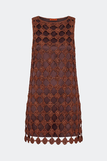 Sina Crochet Mini Dress - Copper