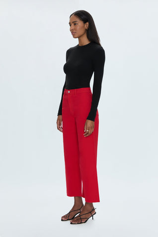 Penny - High Rise Wide Leg - Ruby