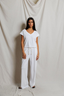Pearl Japanese Jersey Vneck - White