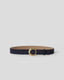 David Suede Belt - Dk. Navy Gold