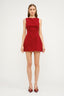 Carmine Velvet Dress