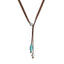 Brown Turquoise Suede Necklace