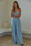 Denim V-Neck Jumpsuit