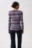 Madison Crew Neck Sweater Tee - Lovina Stripe
