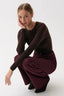 Penny High Rise Wide Leg - Claret