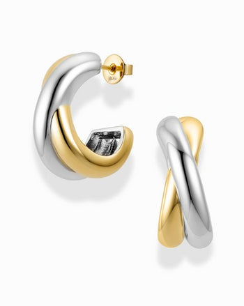Sullivan Two-Toned Hoops - Mixed Metal