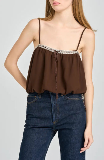 Jasmine Cami Top - Chocolate