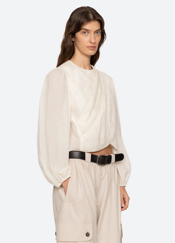 Solene Solid L/SLV Top