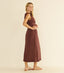 Amorette Ramie Dress - Mahogany