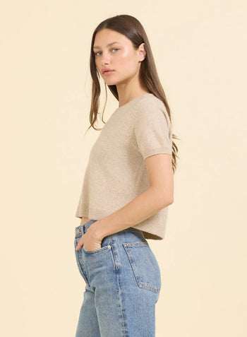 Kadri Cashmere Tee - Oatmeal