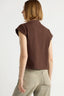 Kenny Asymmetric-Neck Tee - Chocolate