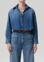 Ana Cropped Shirt in Somerset