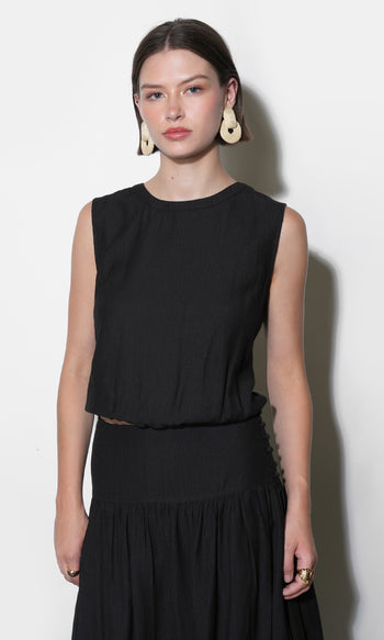 Maya Bubble Top - Black