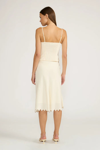 Jada Sequin Detail Skirt - Ivory