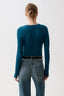 Juno Merino Blend Featherweight Sweater - Deep Teal