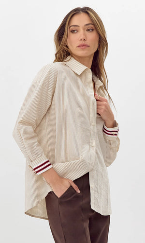 Greta Striped Button Down Shirt