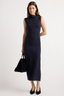 Abel Asymmetric-Neck	Dress - Navy