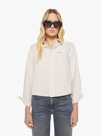 The Cropped Bestie - Cream and Black