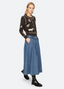 Margeurite Lace Patch L/Slv Cardigan - Coffee