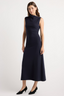 Abel Asymmetric-Neck	Dress - Navy