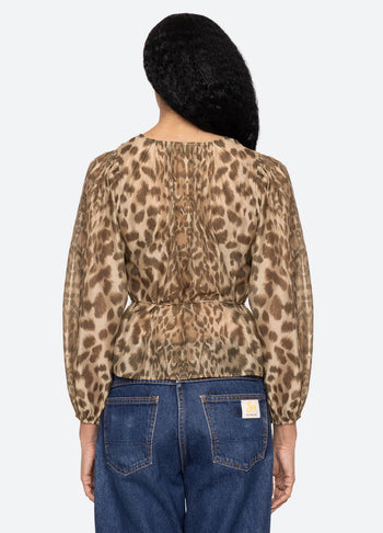 Claude Print Long Sleeve Top
