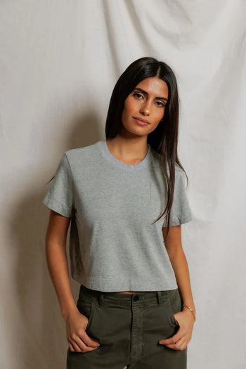 Cher Ringspun Tee - Heather Grey