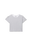Everett - Jersey Stripe Boxy Crewneck Tee - Vintage Black Stripe