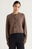Kiri Cashmere Button Sweater - Mauve Brown