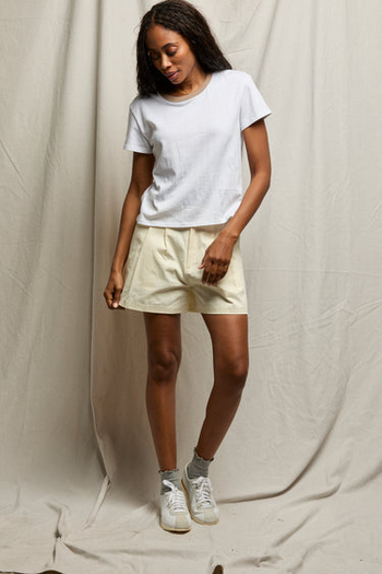 Billie - Cotton Contrast Crewneck Tee