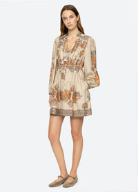 Fiorella Border Print L/Slv Dress