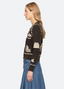 Margeurite Lace Patch L/Slv Cardigan - Coffee
