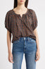 June Top - Noir Foulard
