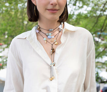 Multi Seashell Lariat Necklace
