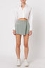 Asymmetrical Wrap Mini Skort